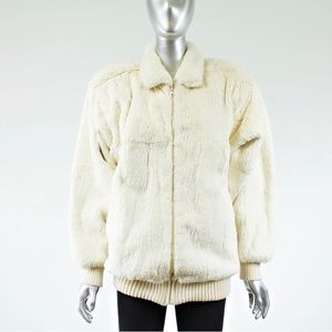 Carol Little vintage white fur jacket